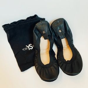 Yosi Samra | Black Leather Ballet Flat